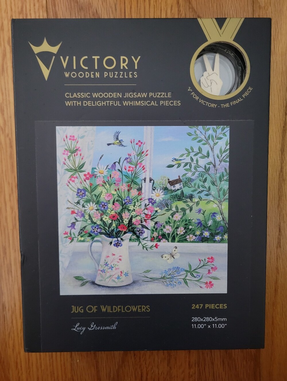 Victory Wooden Puzzles 'Jug of Wildflowers' 247 Pieces 11"x11" Complete